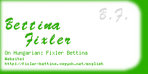 bettina fixler business card